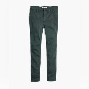 ❤️FINAL SALE❤️ Madewell Steel Green 9” High Rise Skinny Sateen Jeans Size 26T